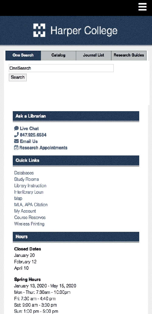 Library Web Page