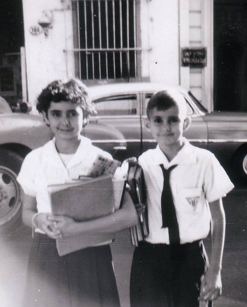 Clara and Ricardo Basch as children in Cuba